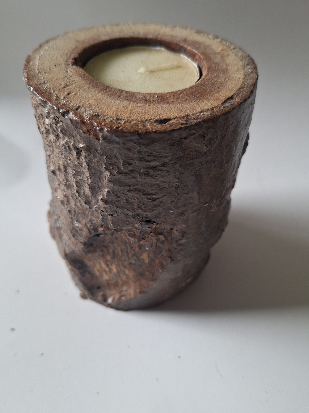 Set Of 3 Rustic Brown Birch Log Tealight Candle Holder - Handmade - Picture 8 of 10